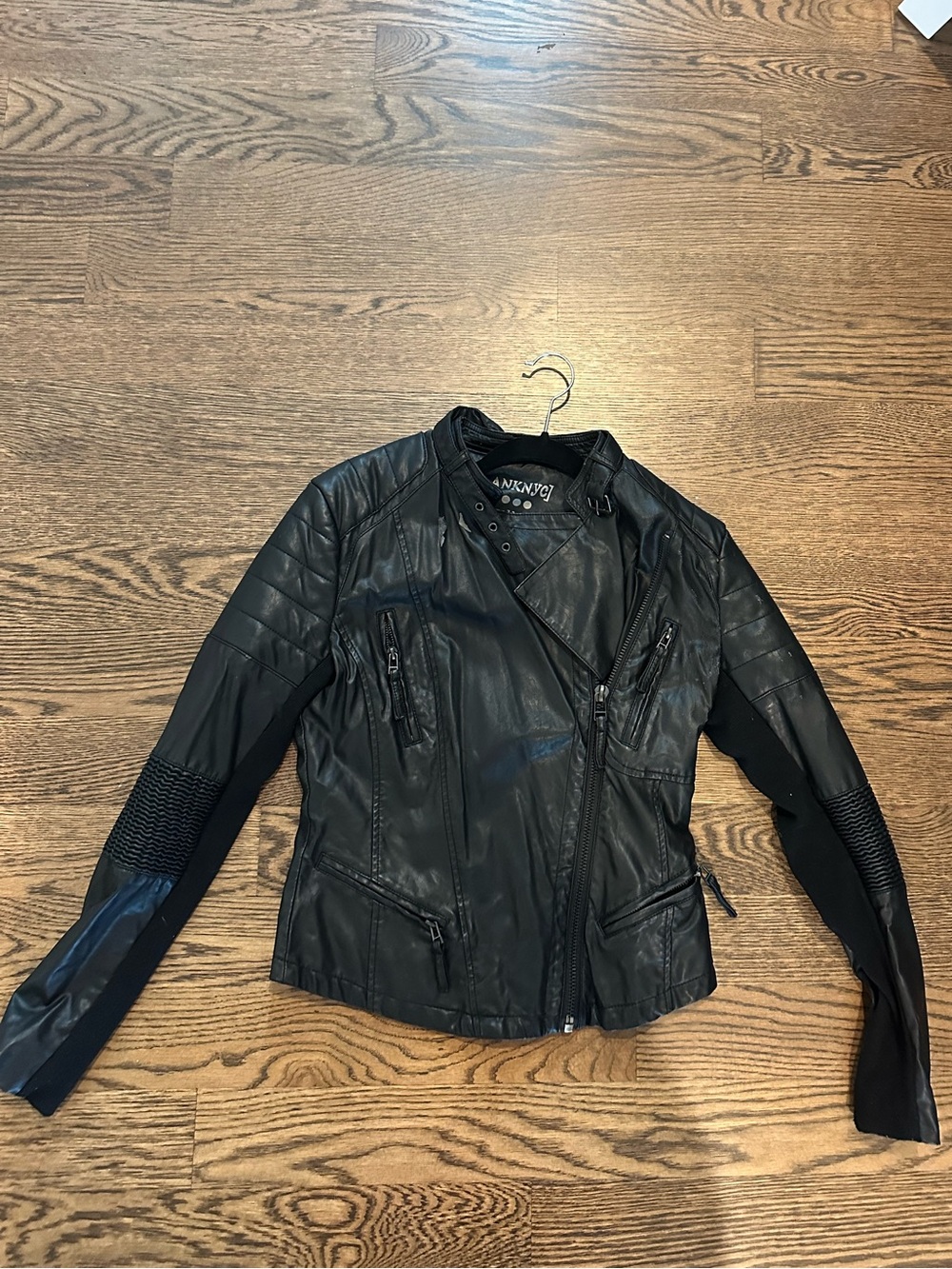 BlankNYC Black Faux Leather Moto Jacket